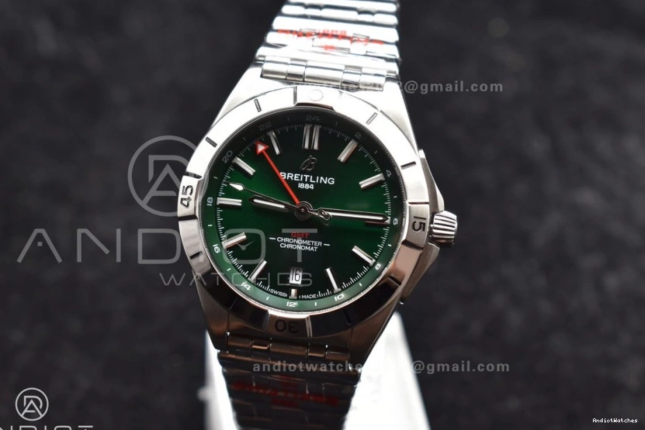 GMT On 1:1 Edition 534 OnTrend Bracelet SS 40mm Chronomat BLS Green A Best Dial Breitling Automatic Factory 0906